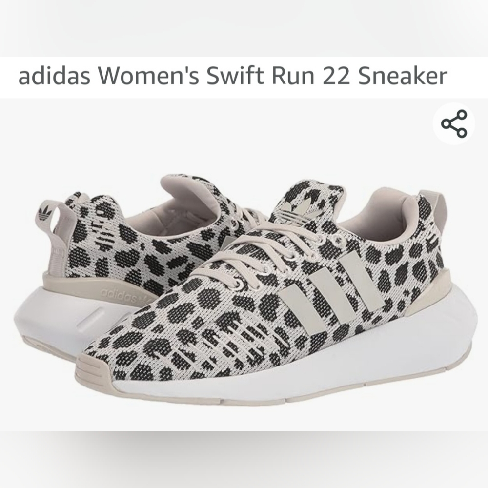 New in Box Adidas Swift Run 22 Leopard Sneakers